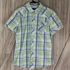 i Jeans by Buffalo Men's Short Sleeve Button Down Shirt Size Medium - Marlon